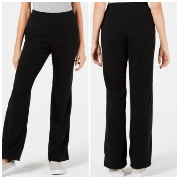Karen Scott Pants - Karen Scott Sport Black Fleece Pull On Sweatpants Size XL